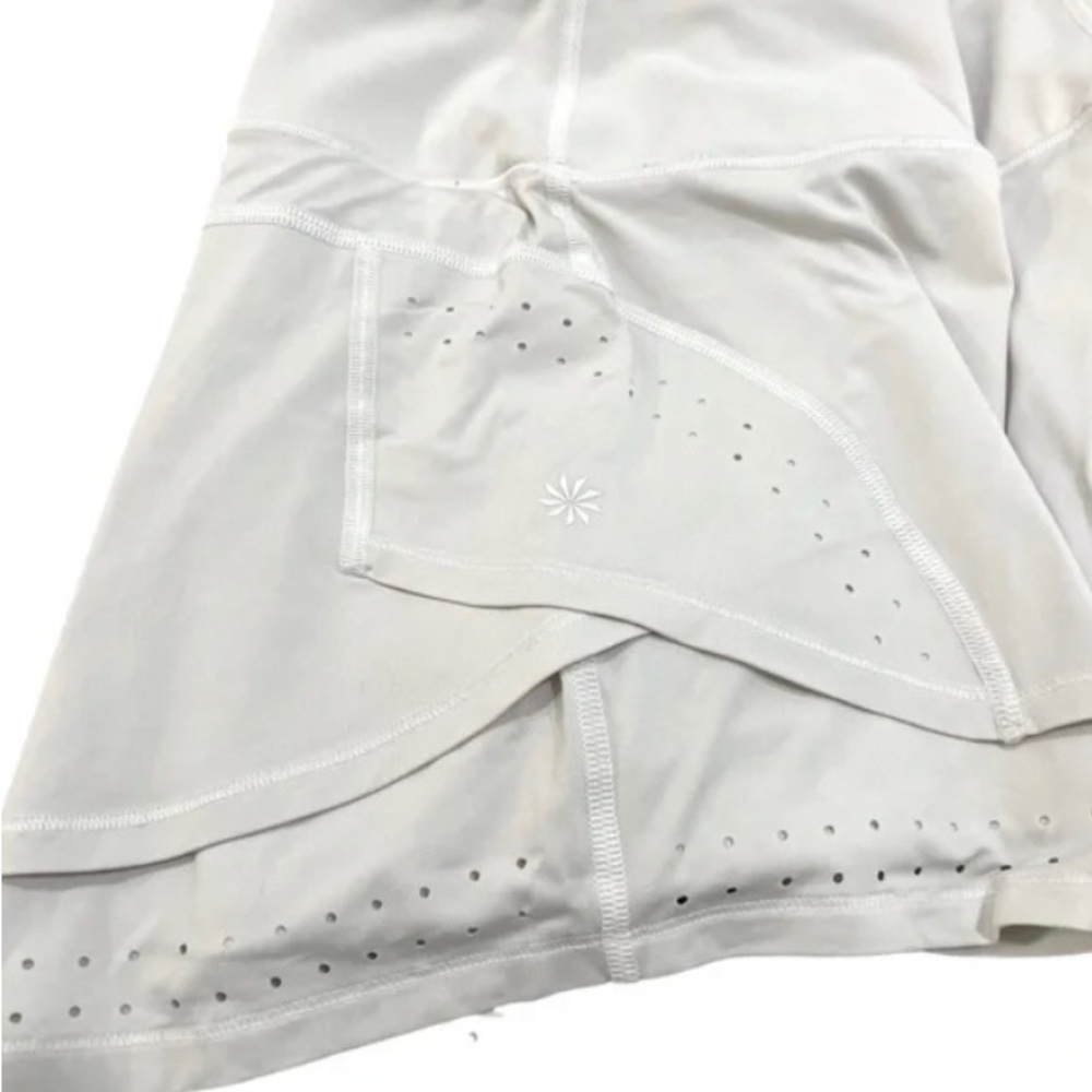 ATHLETA Stealth TruCool Skort Tennis Skirt White Athletic Golf Women’s Sz Large - Picture 9 of 16